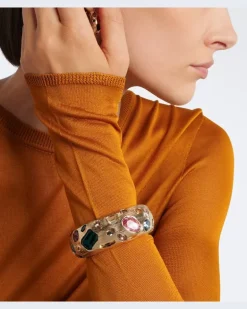 Armreif mit Kristallen Gold