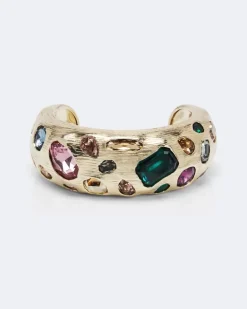 Armreif mit Kristallen Gold