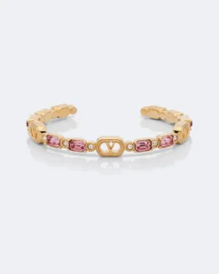 Armreif Ovalette mit Swarovski®-Kristallen Gold