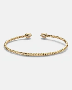 Armreif Petite Modern Renaissance® Cablespira® aus 18kt Gelbgold mit Diamanten