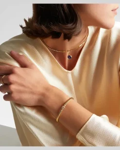 Armreif Sculpted Cable aus 18kt Gelbgold mit Diamanten