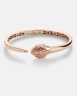 Armreif Serpenti Seduttori aus 18kt Roségold mit Diamanten und Rubellit