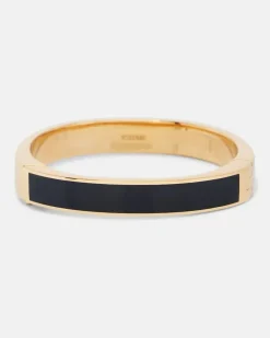 Armreif Signature, 18kt vergoldet, mit Emaille Schwarz