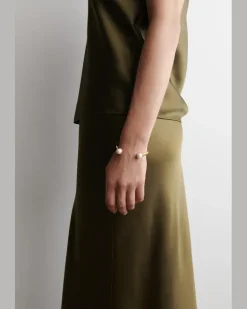 Armspange Mit Süsswasserperlen Goldfarben