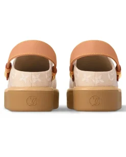 Aspen Clog mit Plateausohle Beige