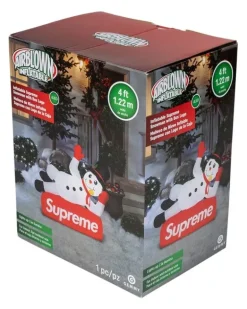 Aufblasbare Schneemannfigur - Weiß