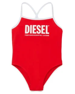 Badeanzug mit kontrastierenden Abschlüssen - Beachwear - Damen - Rot