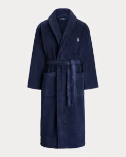 Bademantel aus Baumwollfrottee Blue