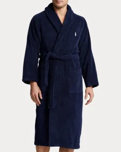 Bademantel aus Baumwollfrottee Blue