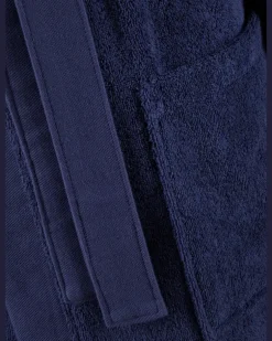 Bademantel Ldefile blau Dunkelblau