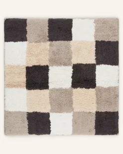 Badematte beige Schwarz