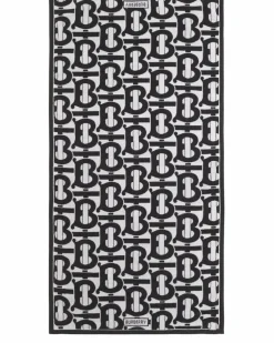Badetuch mit Monogrammmuster - Schwarz