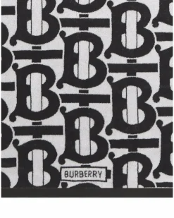 Badetuch mit Monogrammmuster - Schwarz