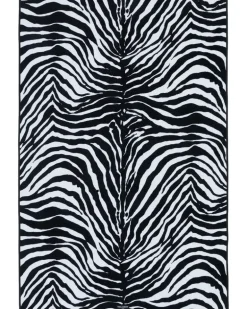 Badetuch mit Print - Schwarz