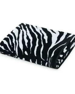 Badetuch mit Print - Schwarz
