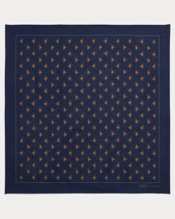Bandana aus Wollchallis mit Entenmotiv Blue