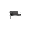 Bank mit Rückenlehne Palissade Cord - Schwarz - Epoxid-lackierter Stahl - Designer Ronan & Erwan Bouroullec