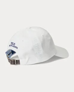 Baseballkappe aus Stretch-Baumwolltwill White