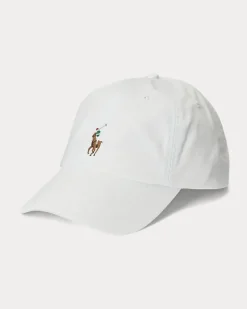 Baseballkappe aus Stretch-Baumwolltwill White