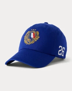 Baseballkappe France aus Twill Blue