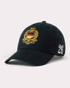 Baseballkappe Germany aus Twill Black