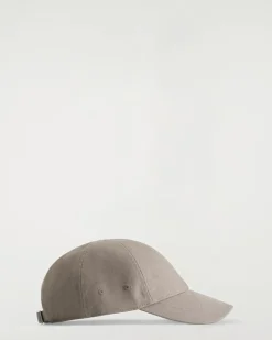 Basecap Aus Baumwoll-Canvas Grau