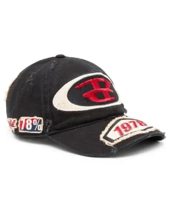 Basecap mit Strick-Aufnähern - Hüte - Herren - Schwarz