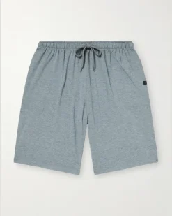 Basel Stretch-Micro Modal Jersey Pyjama Shorts Gray