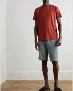 Basel Stretch-Micro Modal Jersey Pyjama Shorts Gray