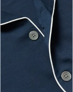 Basel Stretch Micro Modal Jersey Pyjama Set Blue