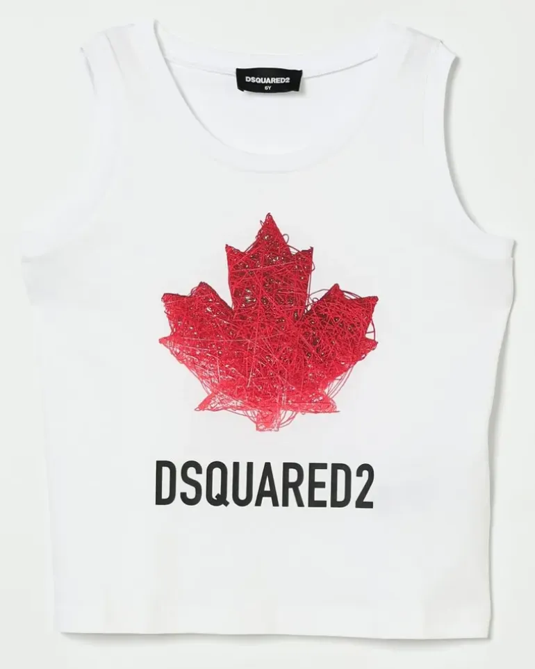 Basic Baumwoll-Tanktop mit Logo Weiß