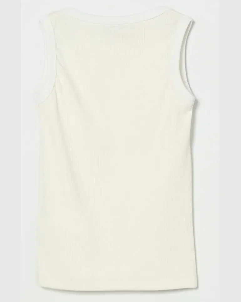 Basic-Tanktop aus Baumwolle Yellow
