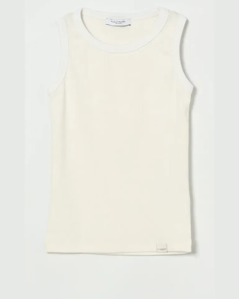 Basic-Tanktop aus Baumwolle Yellow