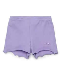 Baumwollshorts mit umgeschlagenen Säumen - Kurze Hosen - Damen - Violett