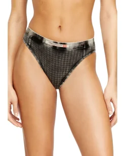 Baumwollslips mit Denim-Effekt-Print - Panties - Damen - Grau