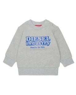 Baumwoll-Sweatshirt mit Diesel Industry Print - Sweatshirts - Herren - Grau