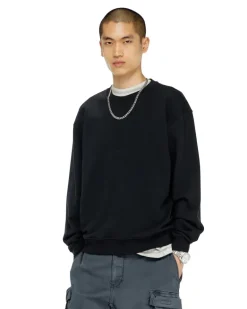 Baumwoll-Sweatshirt mit Mikro-Logo-Stickerei - Sweatshirts - Herren - Schwarz
