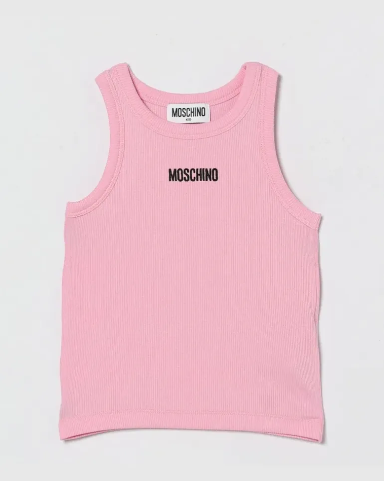 Baumwoll-Tanktop mit Logo Pink