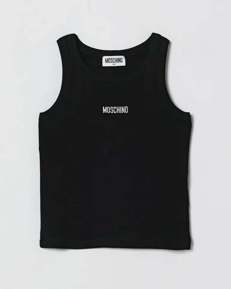 Baumwoll-Tanktop mit Logo Schwarz