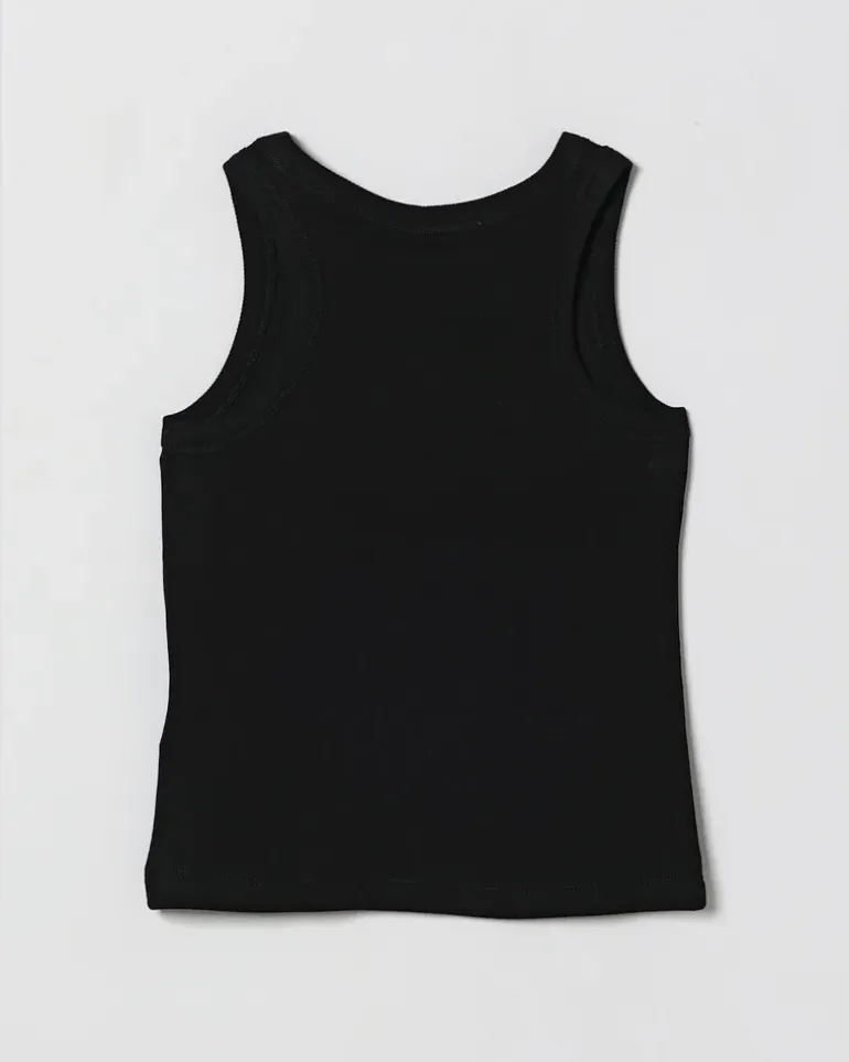 Baumwoll-Tanktop mit Logo Schwarz
