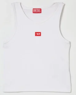 Baumwoll-Tanktop mit Logo Weiß