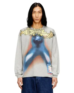 Baumwoll-T-Shirt mit Digitaldruck - T-Shirts - Herren - Bunt
