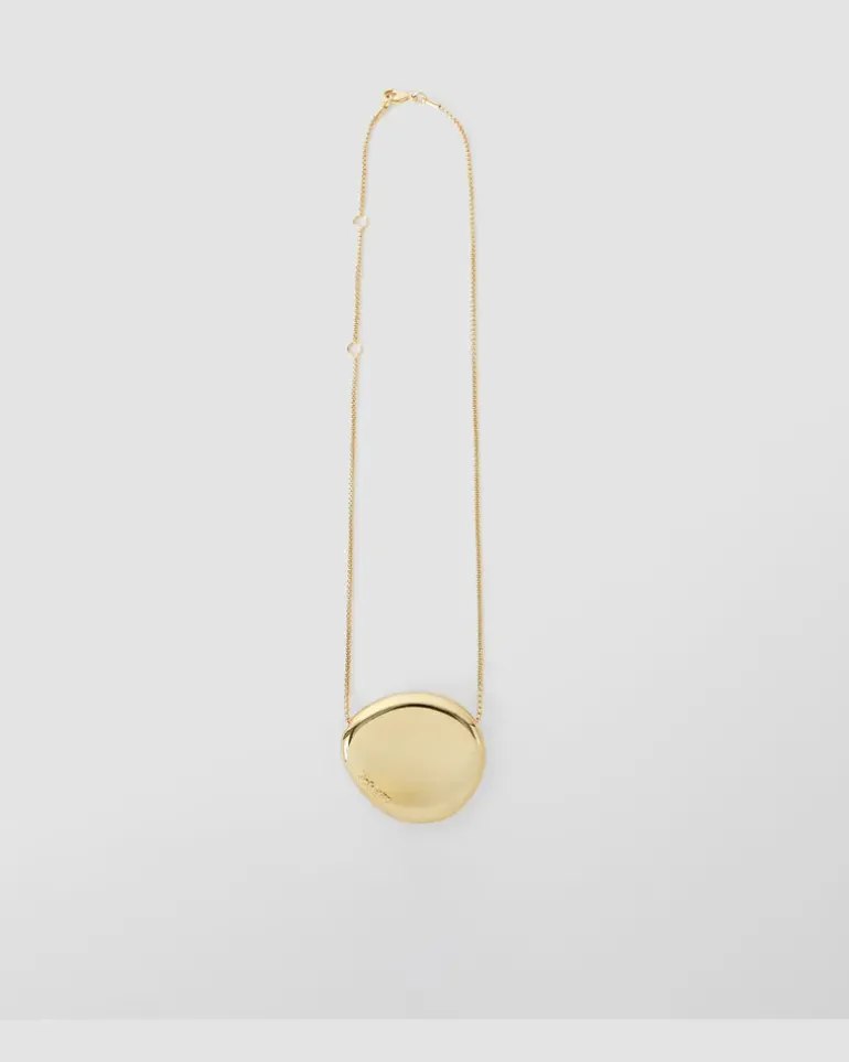 Bean Pendant Necklace - One Size