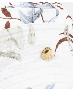 Bedruckter Hut aus einem Leinengemisch Multicolor