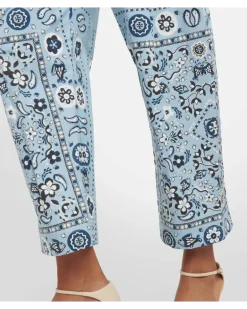 Bedruckter Jumpsuit aus Baumwolle Blau