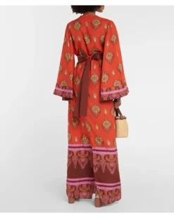 Bedruckter Kaftan Orange