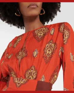 Bedruckter Kaftan Orange