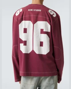 Bedrucktes Longsleeve aus Baumwolle Rot