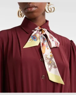 Bedrucktes Tuch aus Seiden-Twill Multicolor