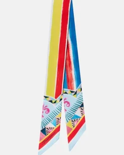 Bedrucktes Tuch aus Seiden-Twill Multicolor